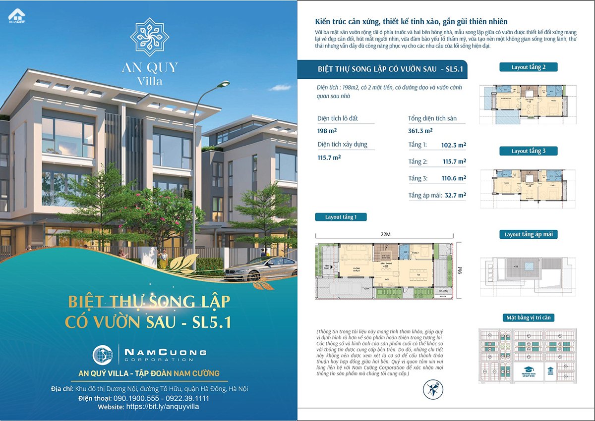 Thiết kế An Quý Villa Nam Cường SL5-1