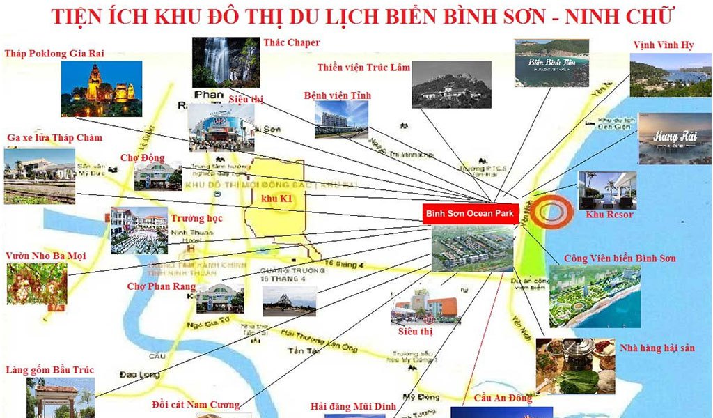Tiện ích ngoại khu phong phú xung quanh khu du lịch biển Bình Sơn - Ninh Chữ