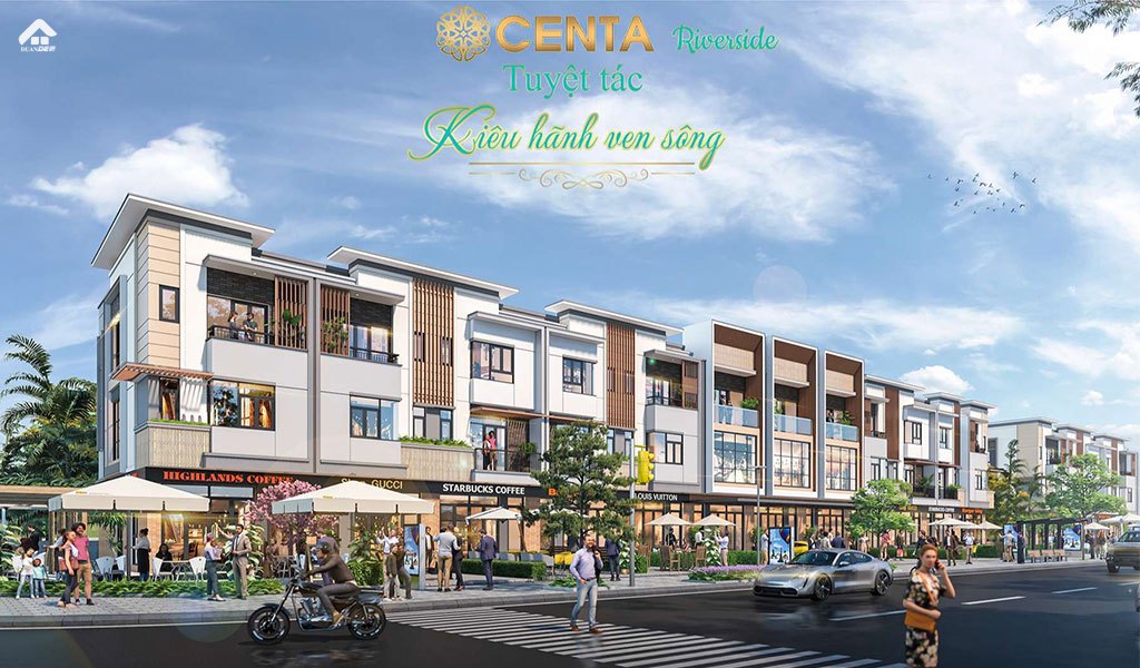 Phối cảnh shophouse và liền kề dự án Centa City Bắc Ninh