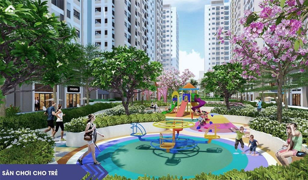 Không gian xanh và sân chơi trẻ em tại khu đô thị Văn Giang