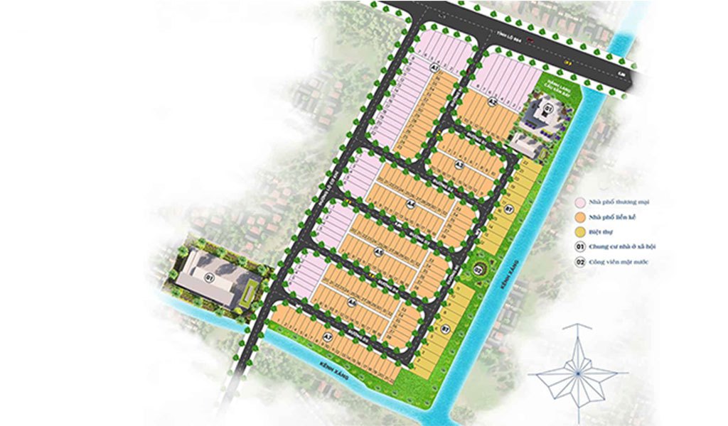 Mặt bằng tổng quan dự án Phương Nam River Park