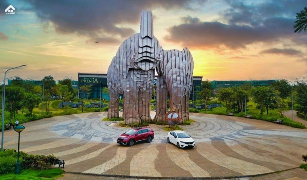 Công viên tượng voi biểu tượng của Eco City Premia 
