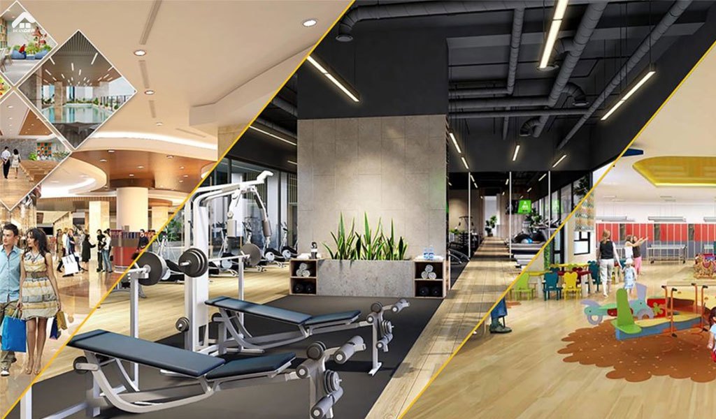 Trung tâm thương mại và phòng tập fitness tại nhà ở xã hội Phương Canh